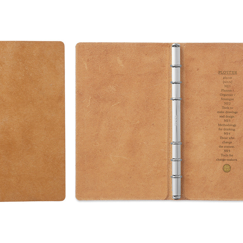 Plotter Pueblo 6-Ring Leather Binder - Bible Size - Beige