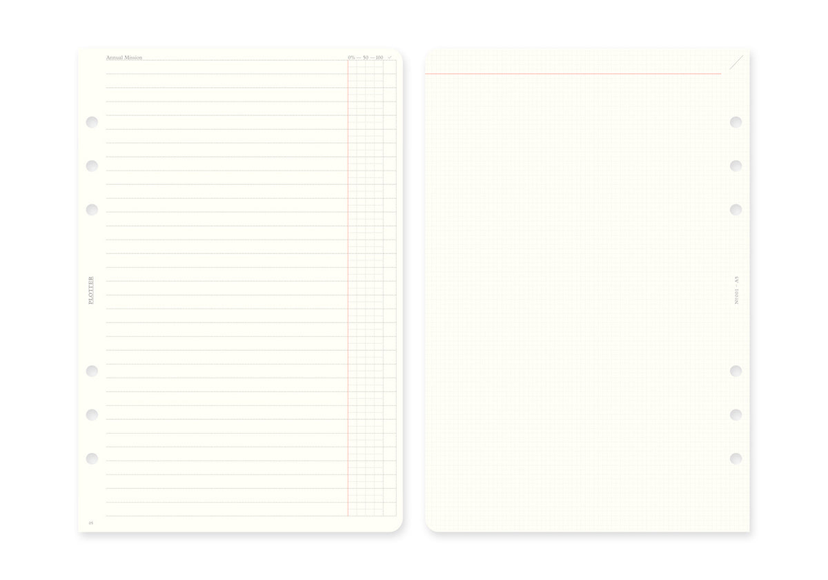 Plotter Monthly Schedule Refill 2026 - A5 Size