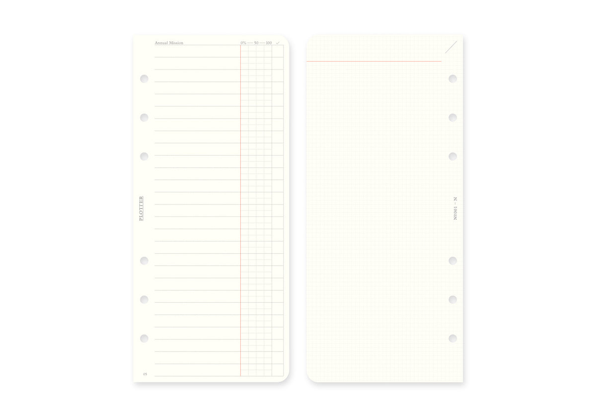 Plotter Monthly Schedule Refill 2026 - Narrow Size