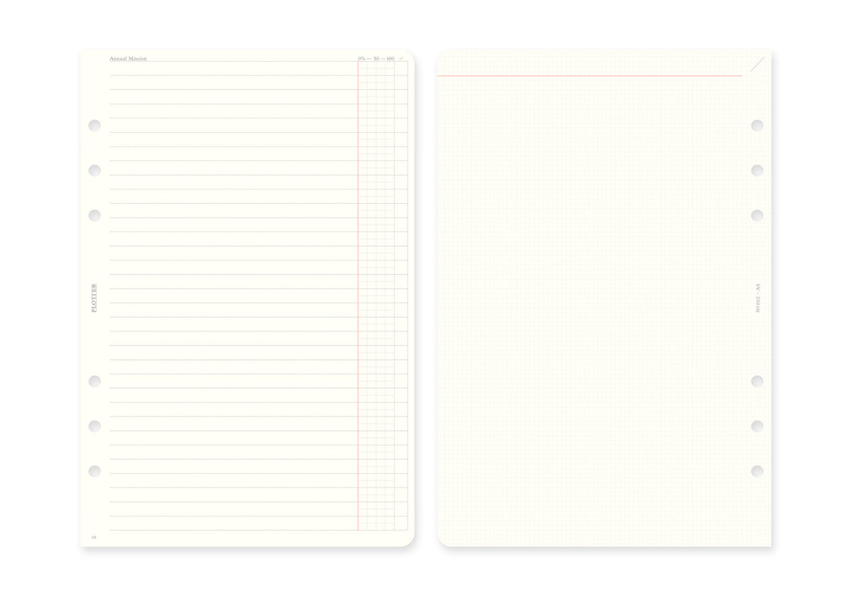 Plotter Weekly Schedule Refill 2026 - A5 Size