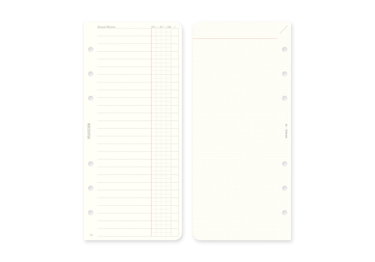 Plotter Weekly Schedule Refill 2027 - Narrow Size