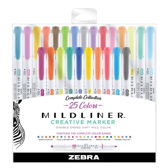 Zebra MILDLINER Double Ended Highlighter (Set of 25) (Doorbuster)