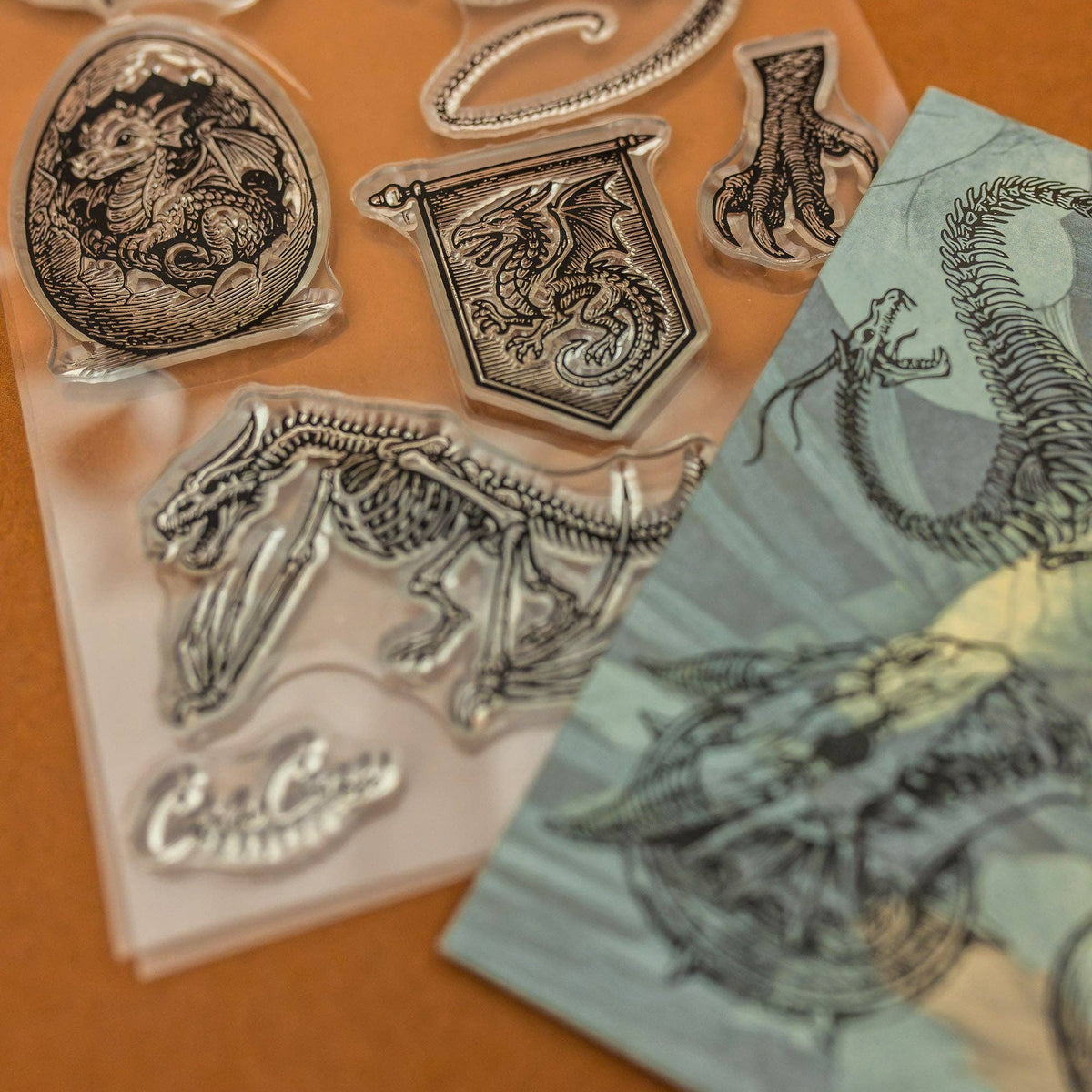 CoraCreaCrafts Dragons Clear Stamps