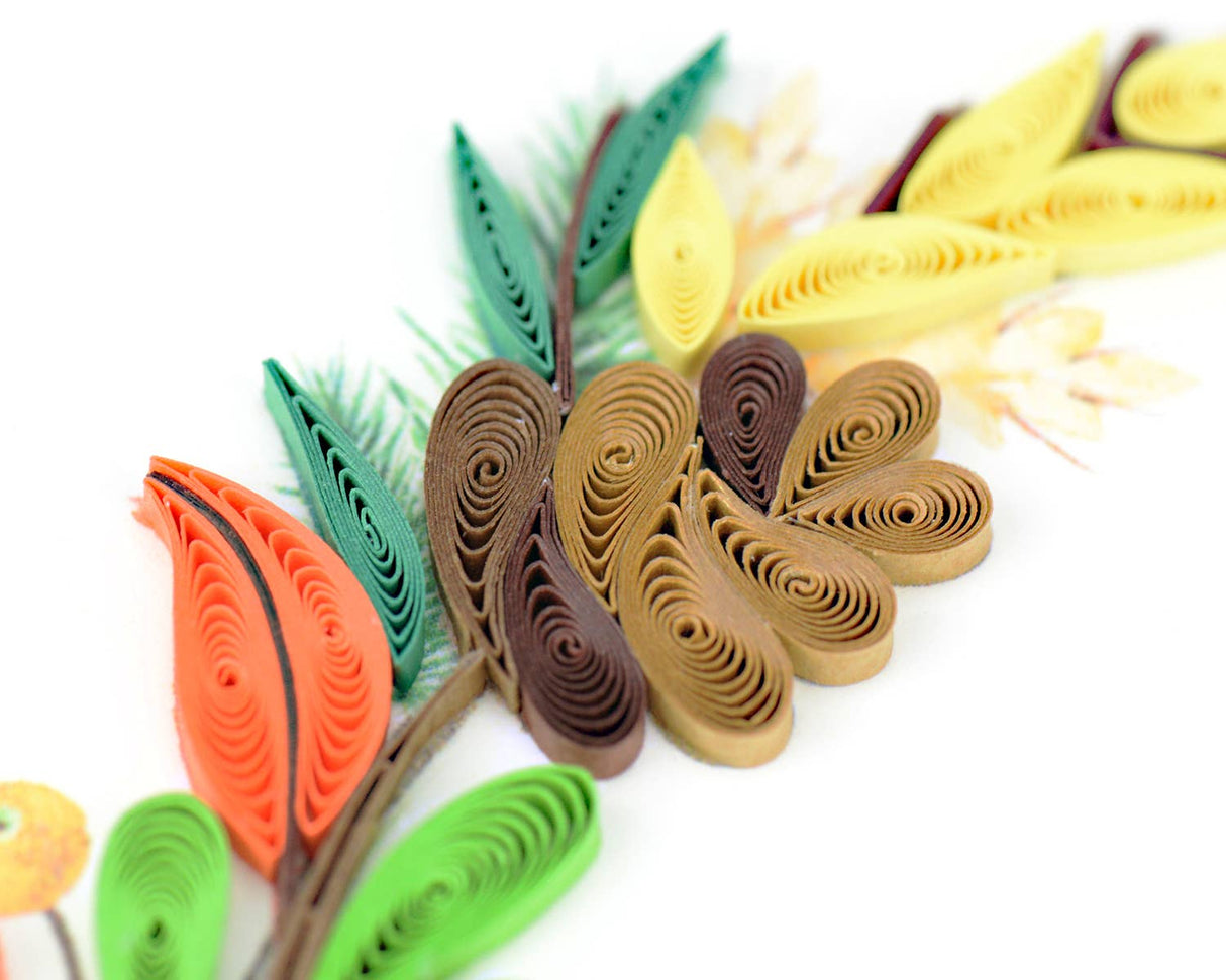 Quilled Thankful Wreath Greeting Card