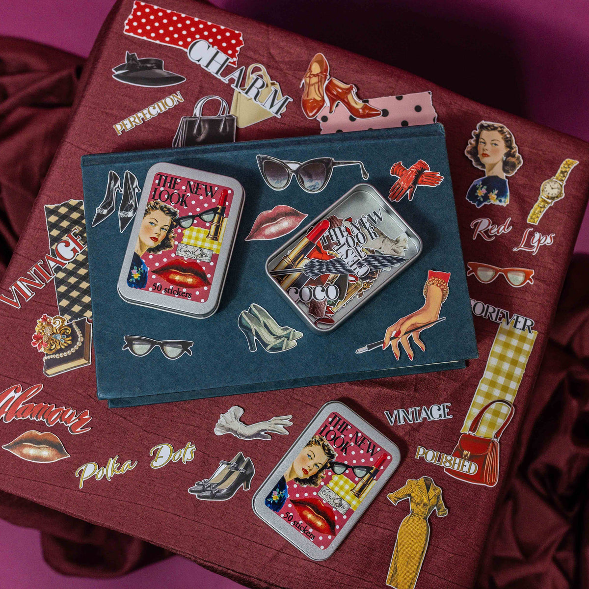 CoraCreaCrafts The New Look Sticker Tin Box