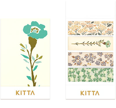 KITTA Portable Washi Decorative Tape - Basic - Flower 4