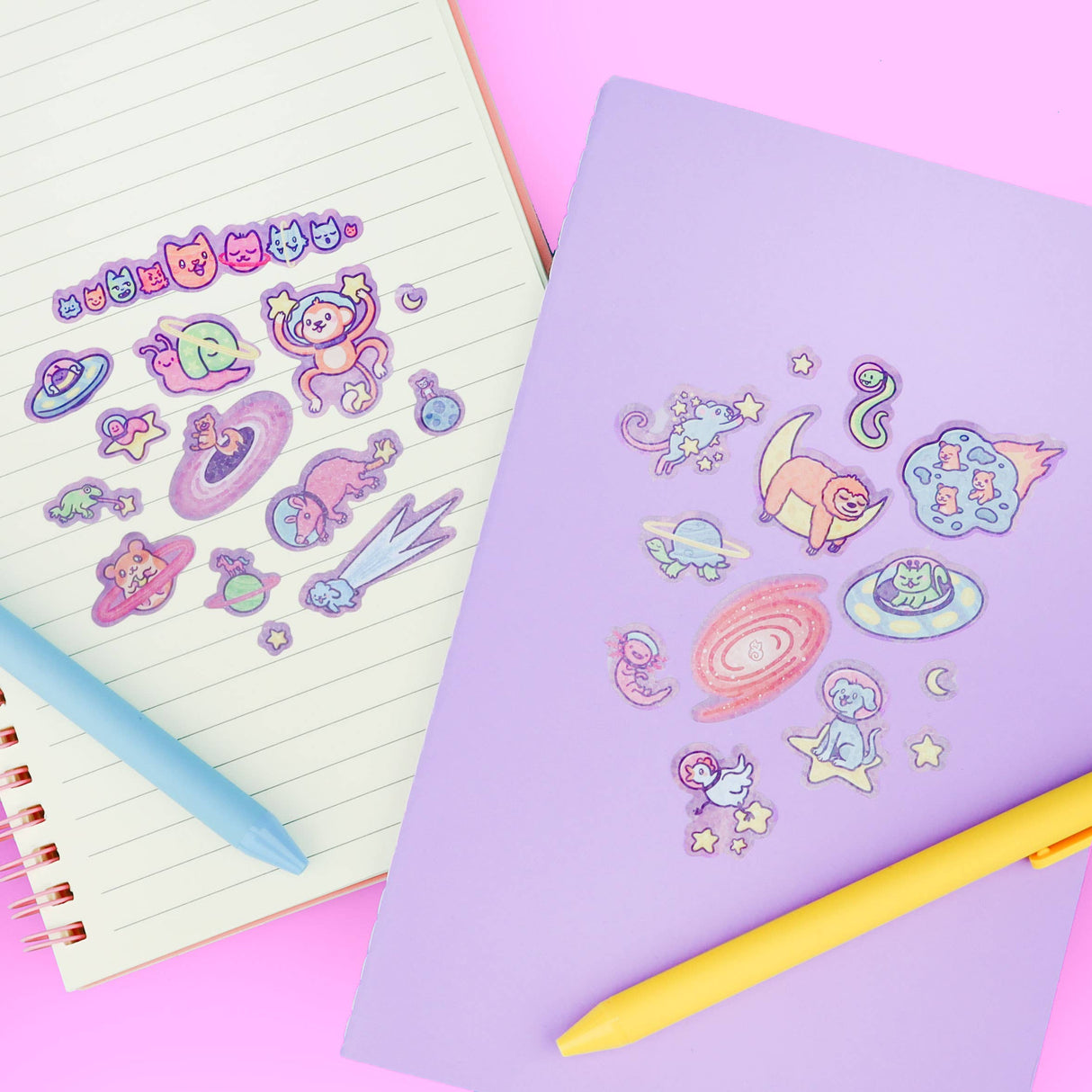 Cosmic Critters Vinyl Sticker Sheet