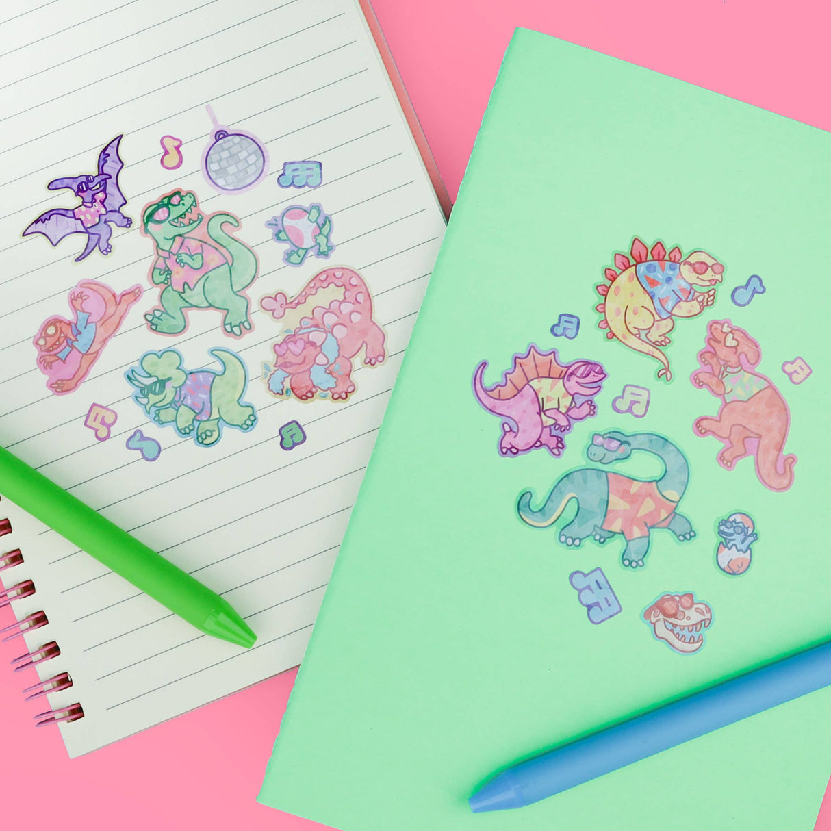 Dancing Dinos Vinyl Sticker Sheet