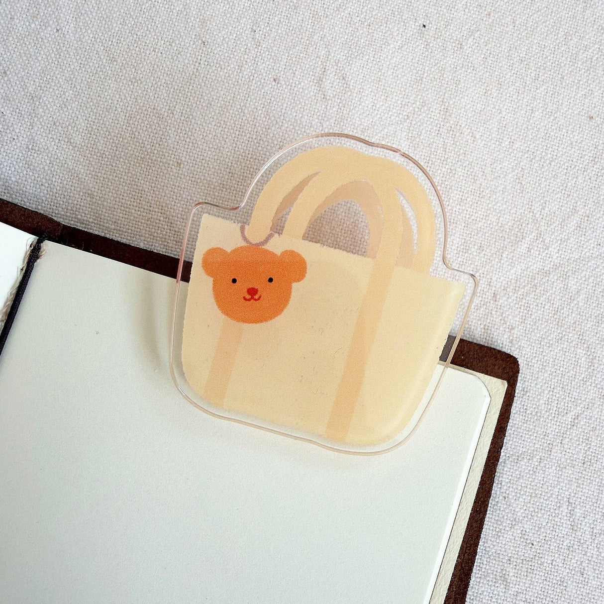 Bloom Paper Studio Teddy Charm Planner Bag Acrylic Clip