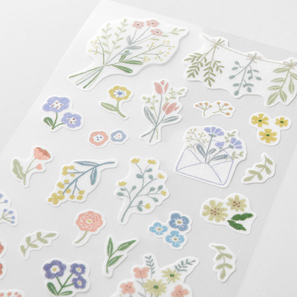 Midori Sticker - Monotone Flowers