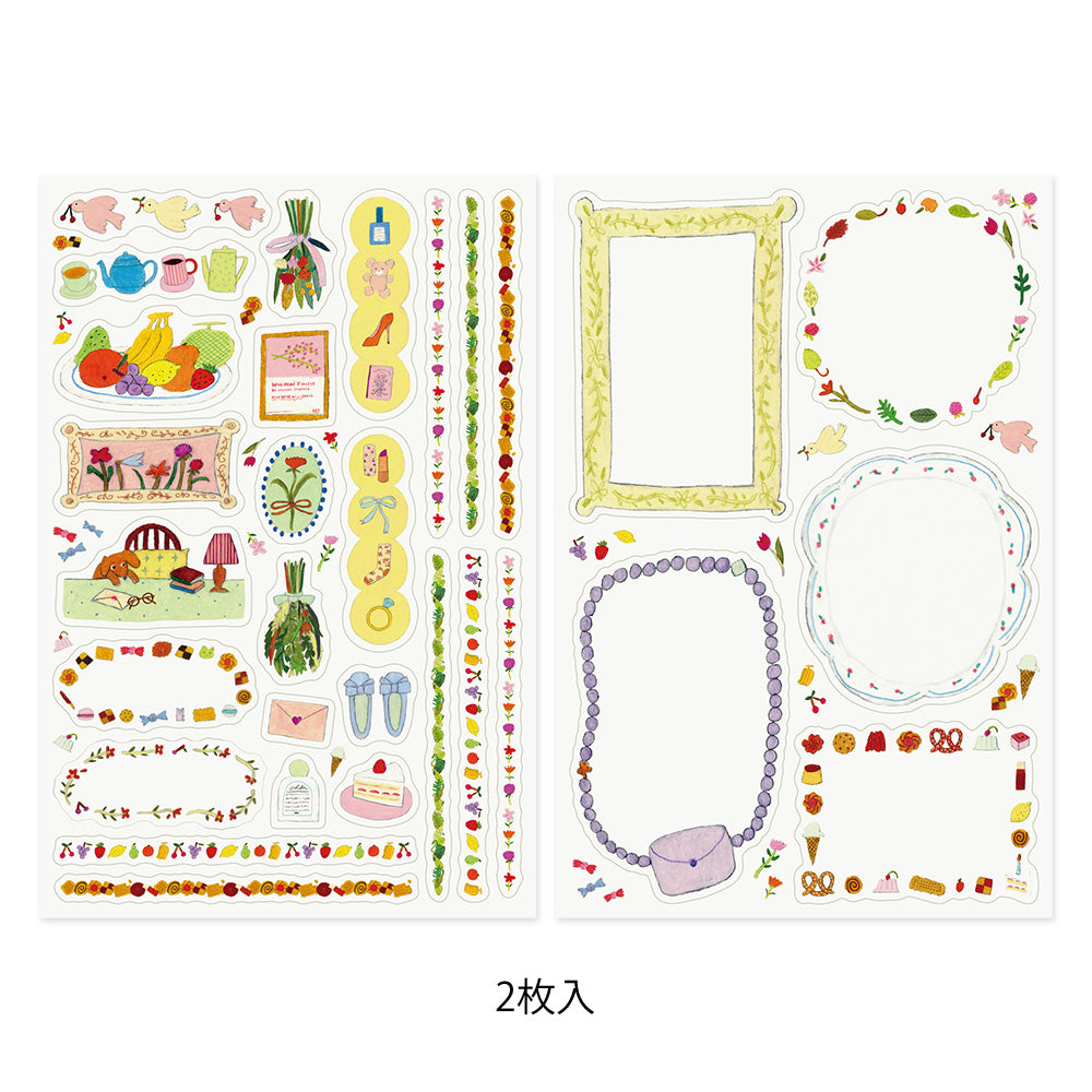 Midori Yuru Log Sticker 2 Sheets - My Life