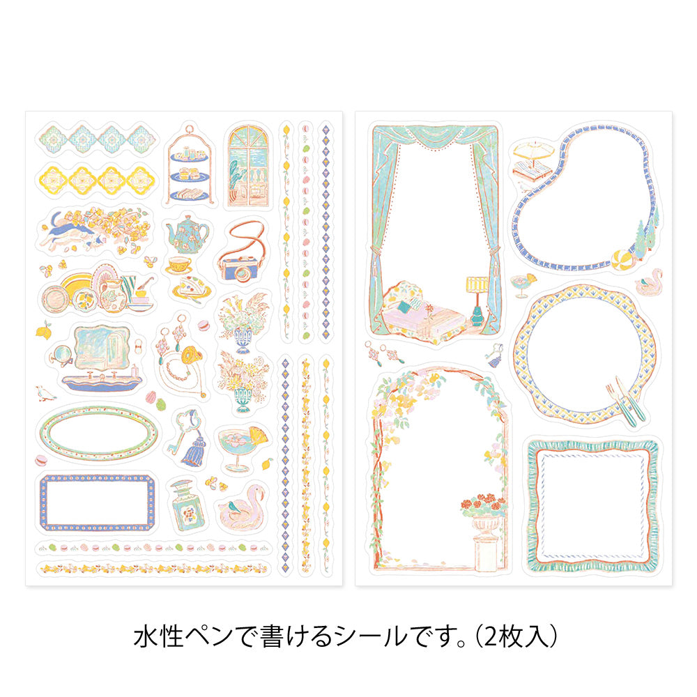 Midori Yuru Log Sticker 2 Sheets - Travel & Hotel