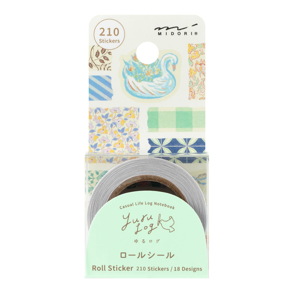 Midori Yuru Log Roll Sticker - Antique