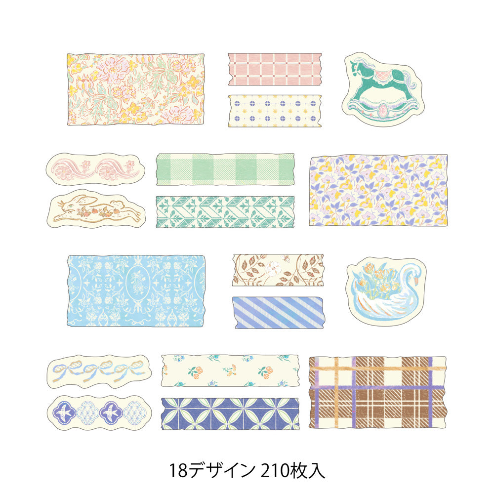 Midori Yuru Log Roll Sticker - Antique