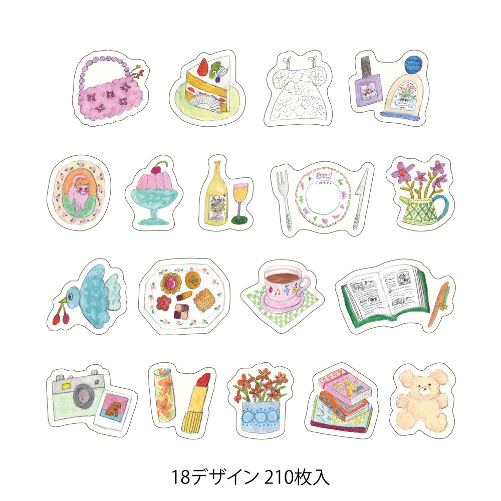 Midori Yuru Log Roll Sticker - Motifs