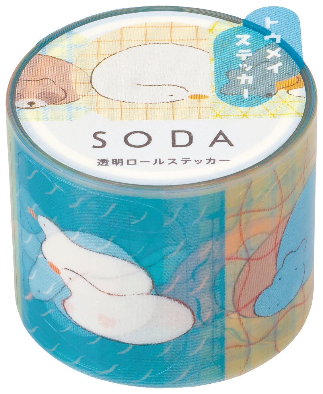 King Jim Soda Transparent Masking Tape Sticker Type - Relaxed