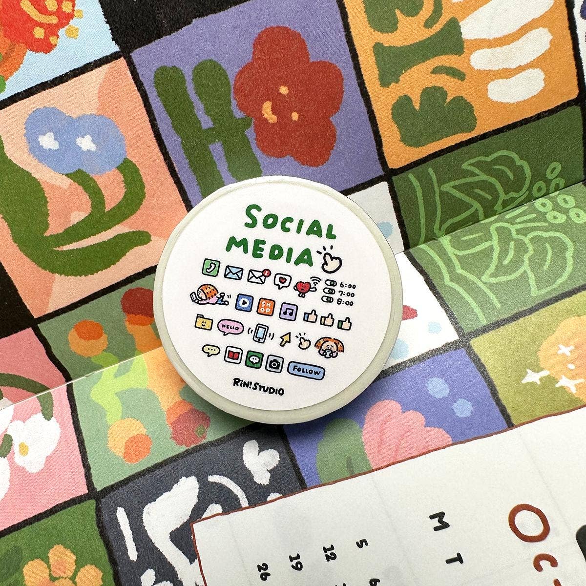 RiN! Studio Social Media Mini Washi Tape
