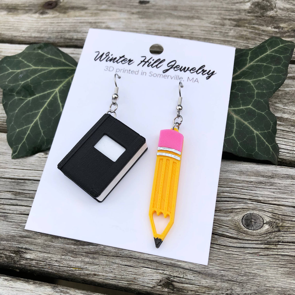 Notebook and Pencil Dangles