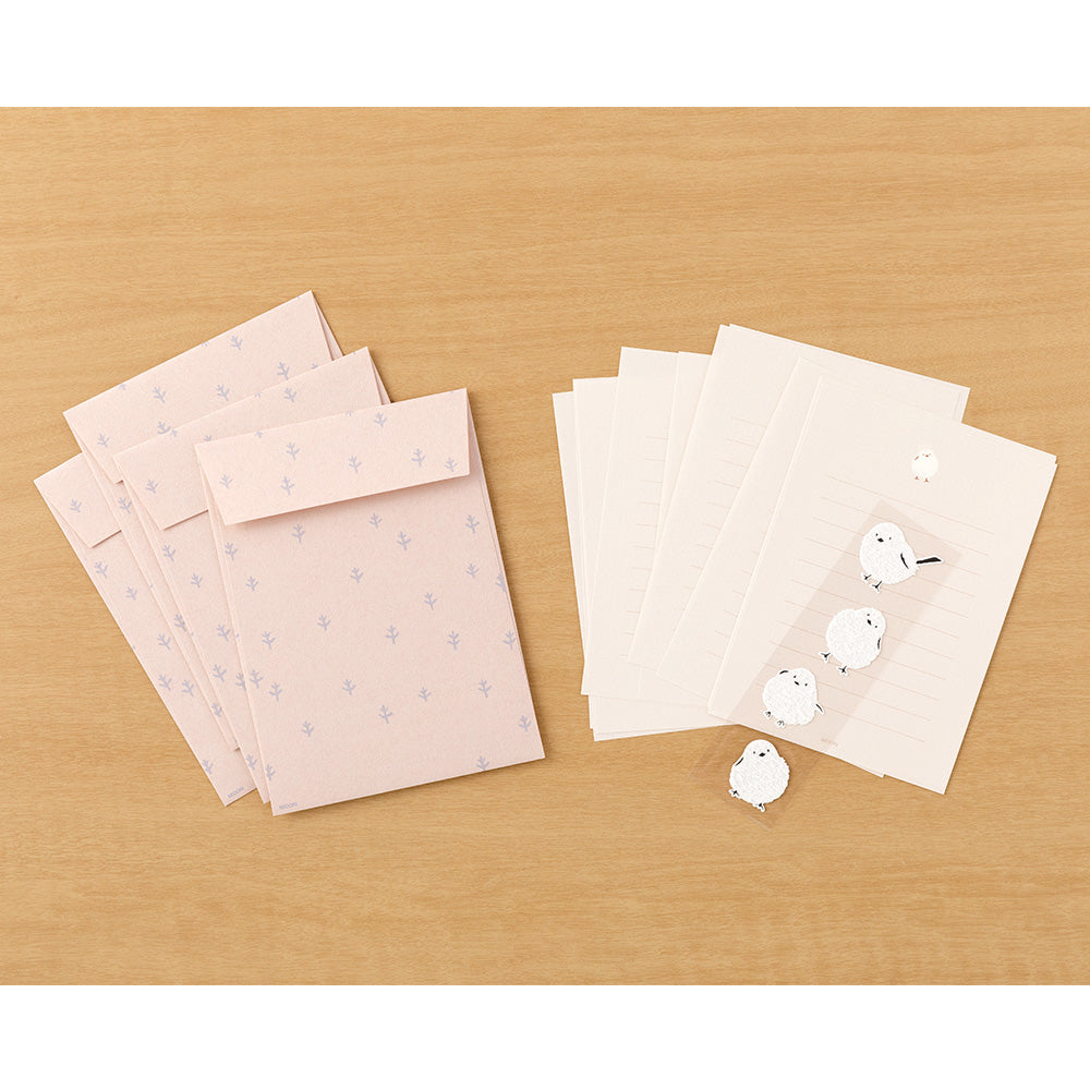 Midori Letter Set with Stickers - Long-Tailed Tit