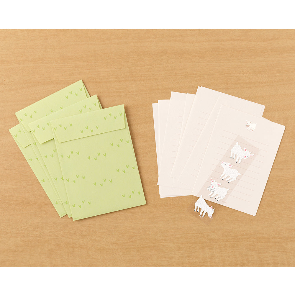 Midori Letter Set with Stickers - Goat