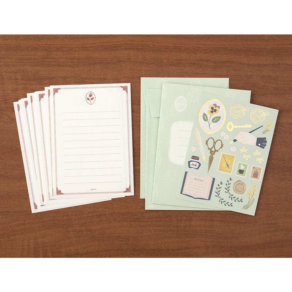 Midori Letter Set - Collage Stationery