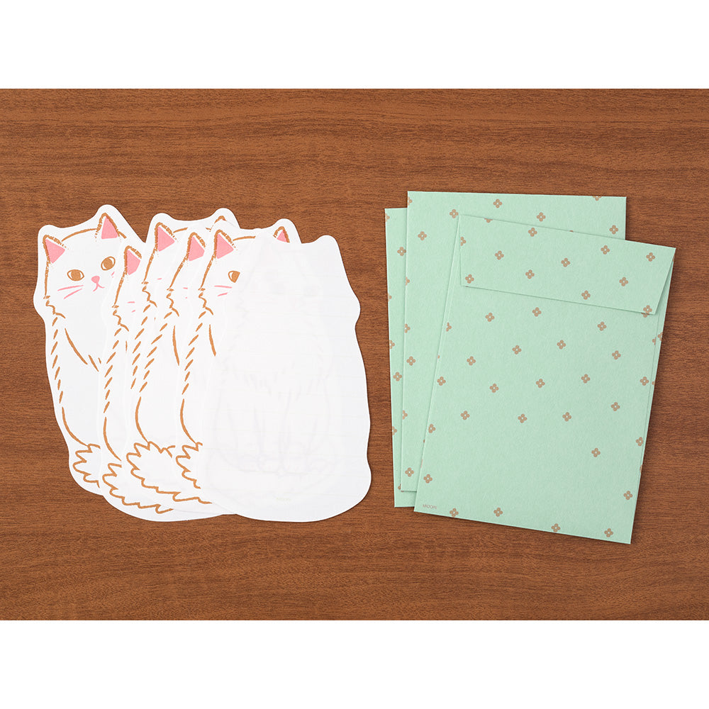 Midori Letter Set - Die-Cut Cat