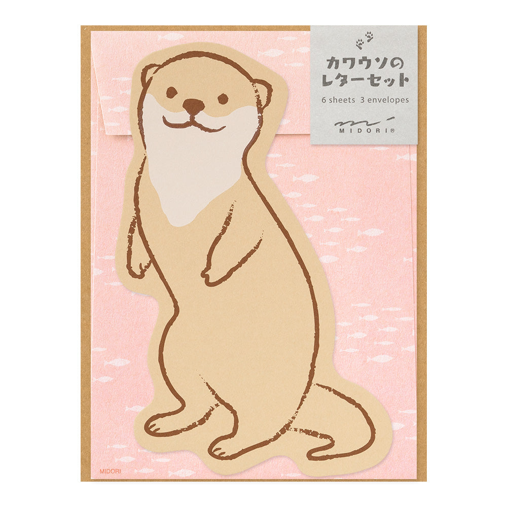 Midori Letter Set - Die-Cut Otter