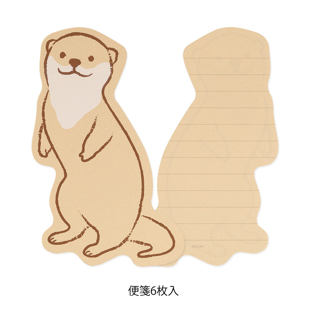 Midori Letter Set - Die-Cut Otter