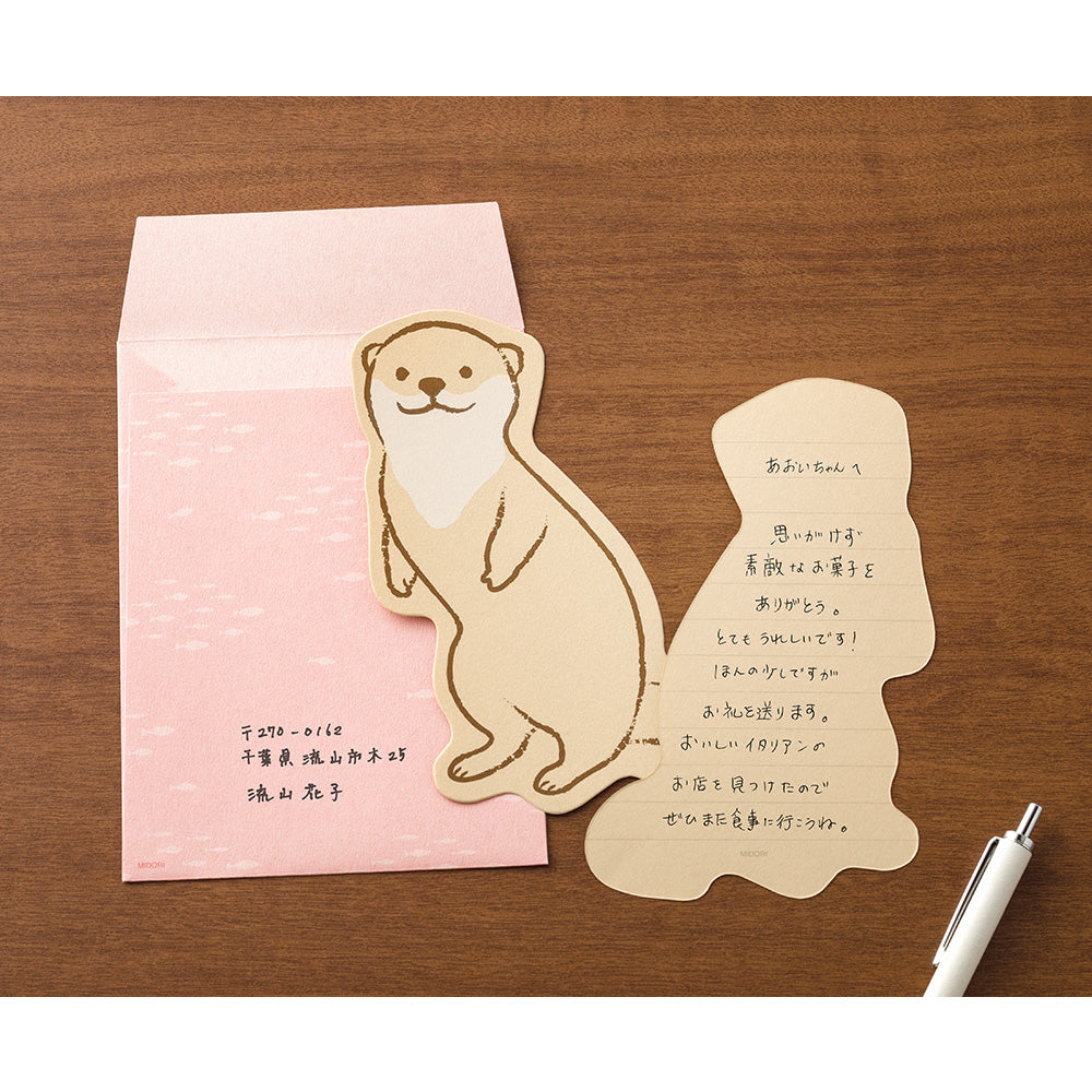 Midori Letter Set - Die-Cut Otter