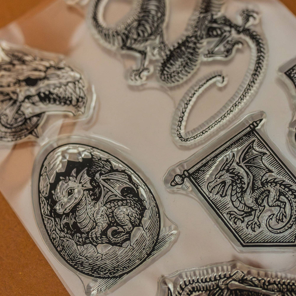 CoraCreaCrafts Dragons Clear Stamps