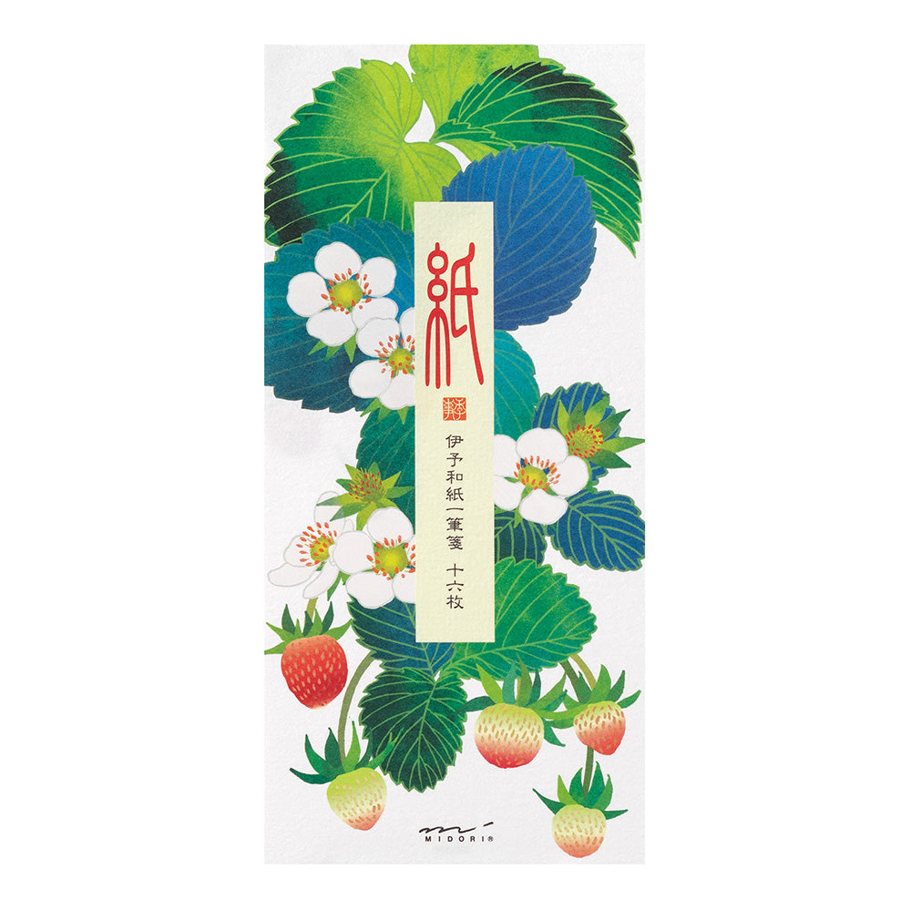 Midori Message Letter Pad - Foil-Stamping Strawberry