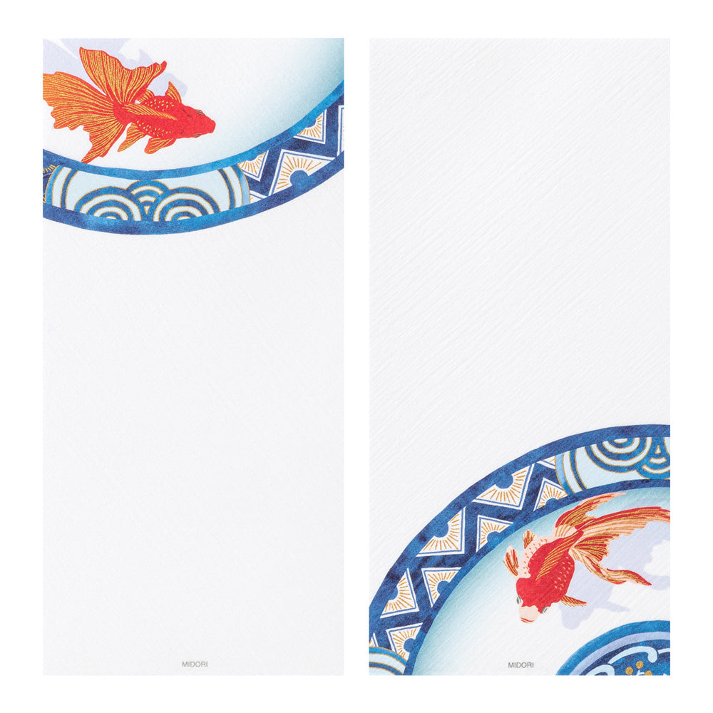 Midori Message Letter Pad - Goldfish S2