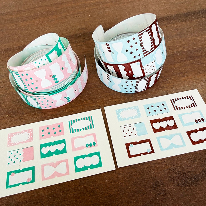 Stamp Marché Label Sticker - PopMix - Brown x Blue