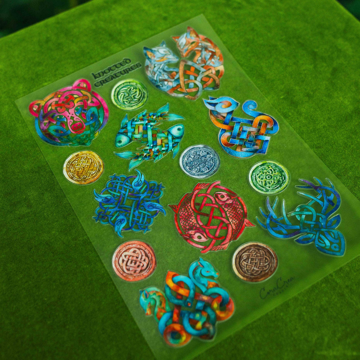 CoraCreaCrafts Knotted Creatures Sticker Sheet