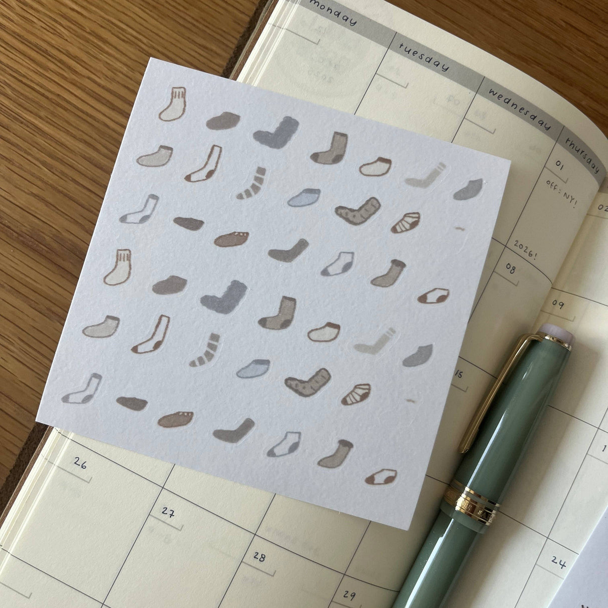 dana ate oatmeal! Lost Socks Washi Sticker Sheet