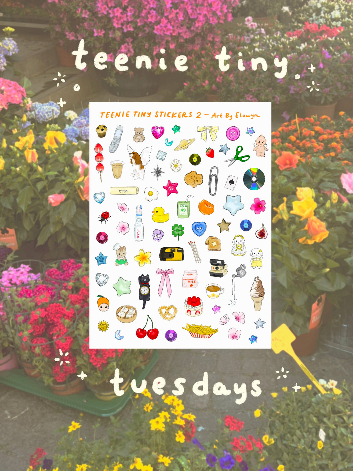 Teenie Tiny Stickers Sheet 2 - 5x7 Sticker Sheet