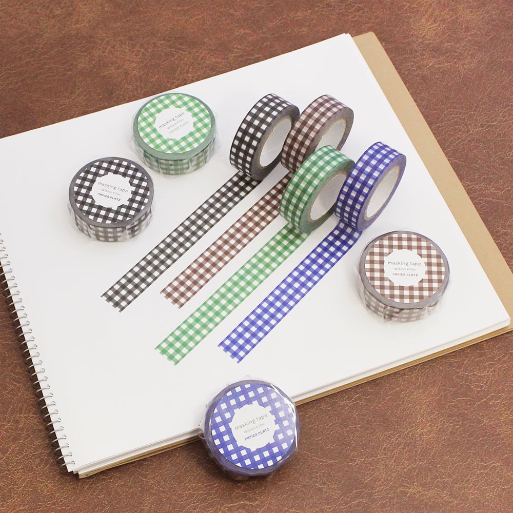 Papier Platz Gingham Check Washi Tape - Vol. 3