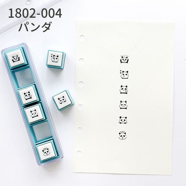 Kodomo No Kao Pochitto Pick Detachable Push Button Stamp Set - Panda