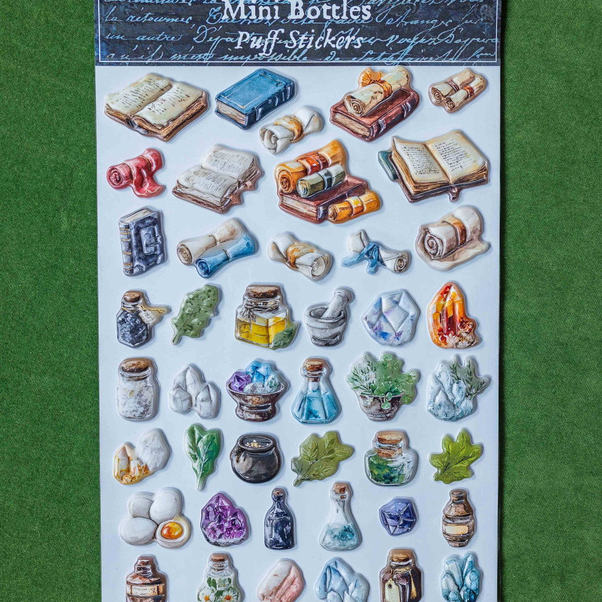 CoraCreaCrafts Mini Bottles Puff Stickers