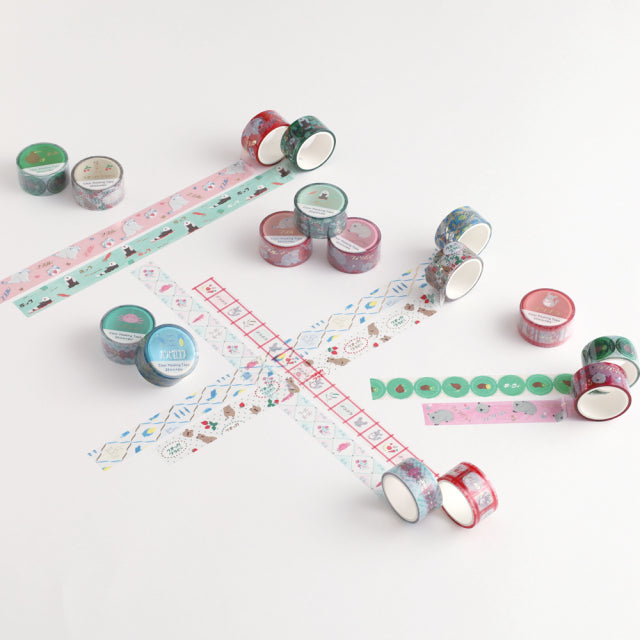 Green Flash Animal Department Store Gold Foil Clear Masking Tape - Quokka