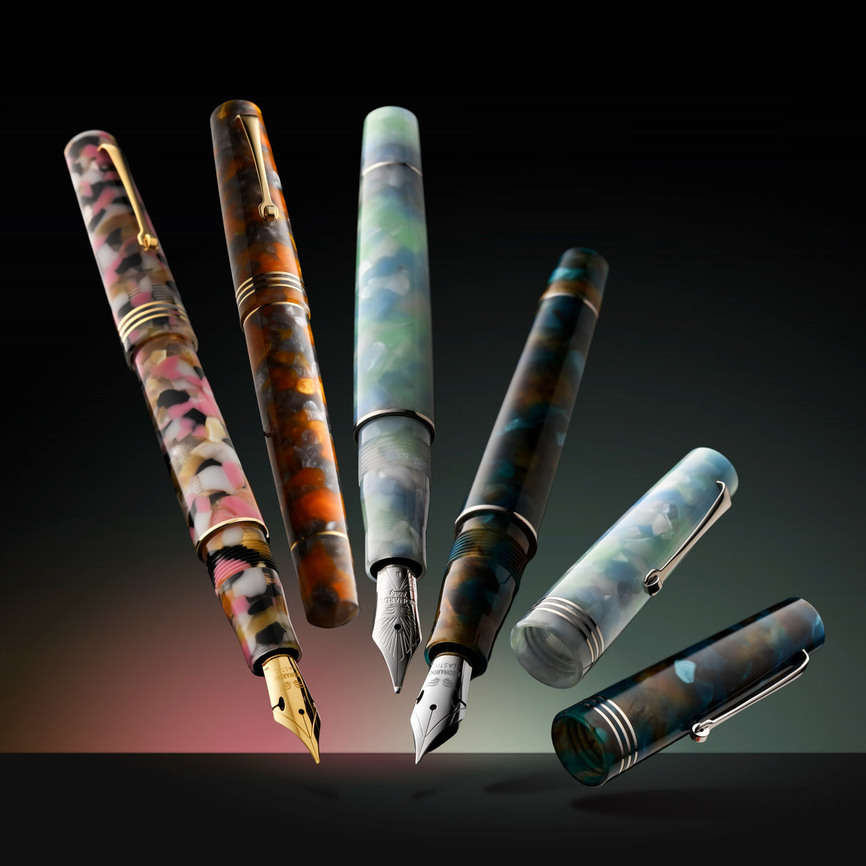 Leonardo Momento Zero Fountain Pen - Artica with Gold Trim (Limited Edition)