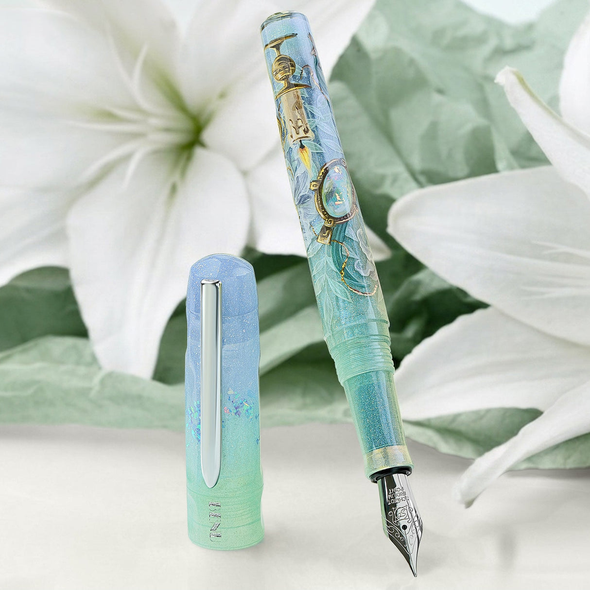 Benu Talisman Fountain Pen - White Lily (Limited Edition)