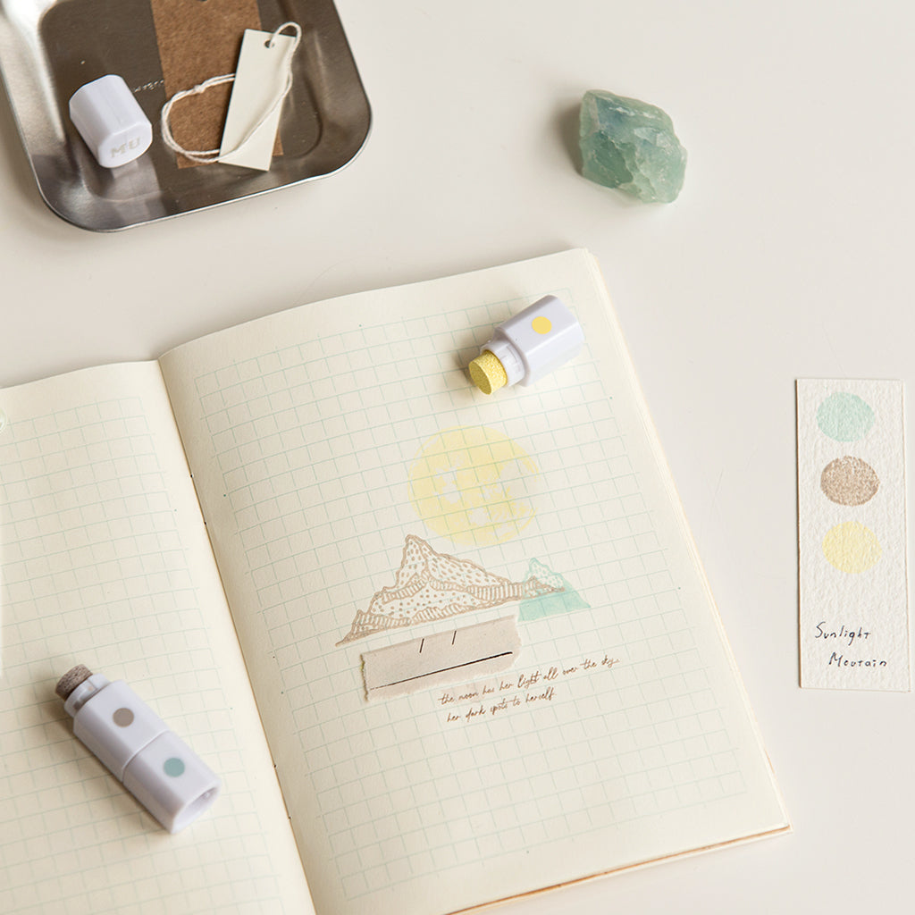 MU Inky Pen - Sunny Yellow/Warm Stone Grey/Dew Blue (BIP006)