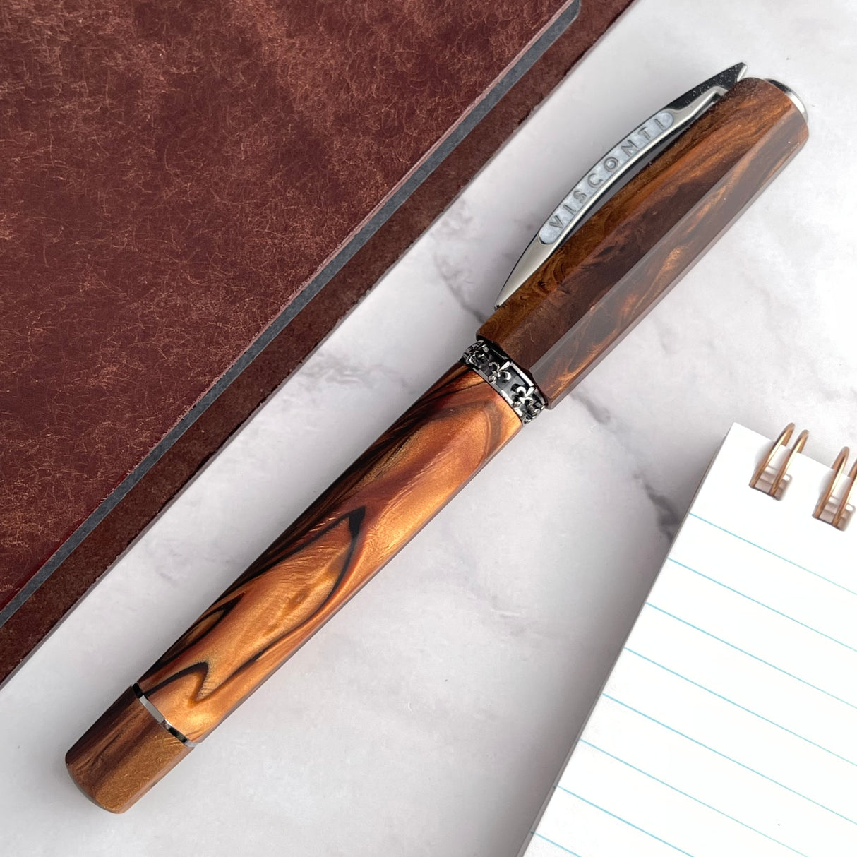 Visconti Medici Fountain Pen - Briarwood w/ Ruthenium