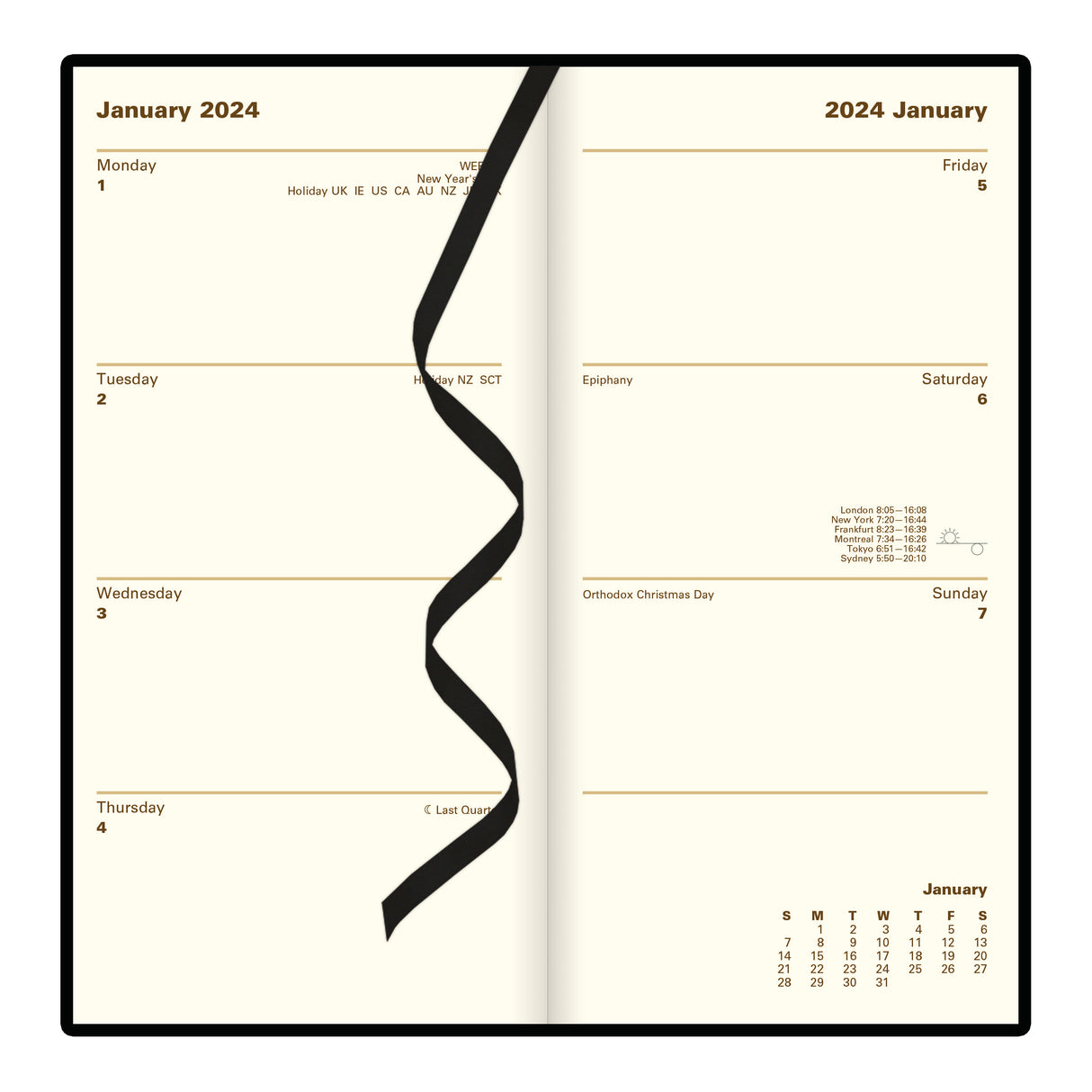 Letts Signature Week to View Vertical Planner - 6 1/2" x 3 1/4"