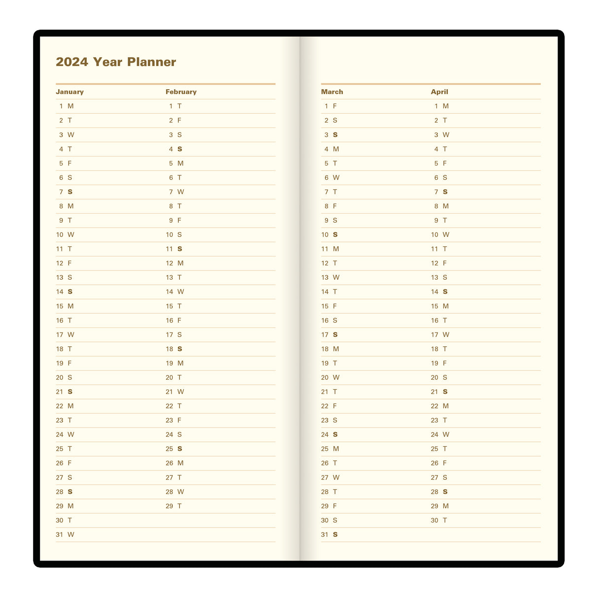 Letts Signature Week to View Vertical Planner - 6 1/2" x 3 1/4"