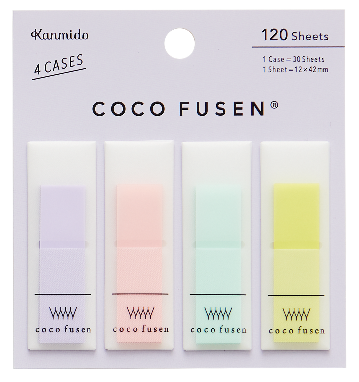 Kanmido Coco Fusen Color Sticky Notes - Medium