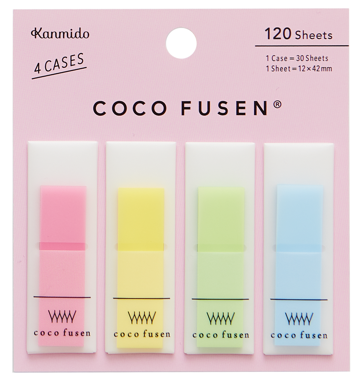 Kanmido Coco Fusen Color Sticky Notes - Medium