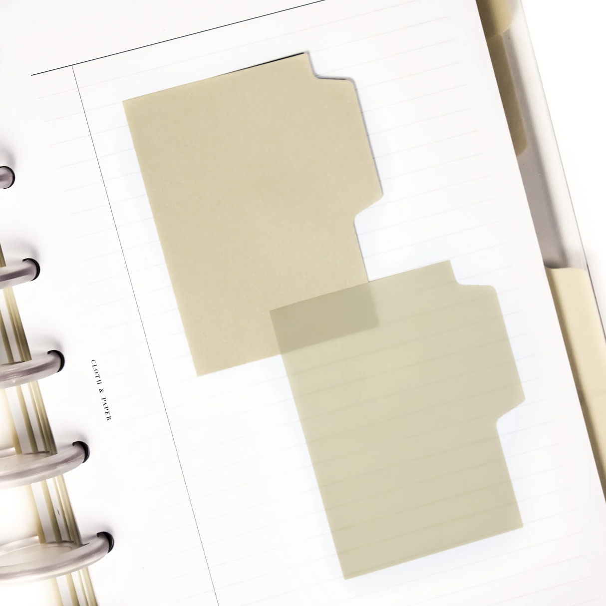 Cloth & Paper Blank Tab Sticky Notes