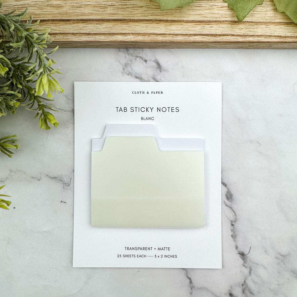 Cloth & Paper Blank Tab Sticky Notes